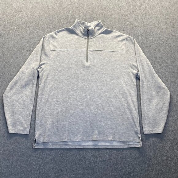 Orvis‎ Sweatshirt Mens Size Large Grey  Quarter Zip Mock Pullover - Picture 13 of 13
